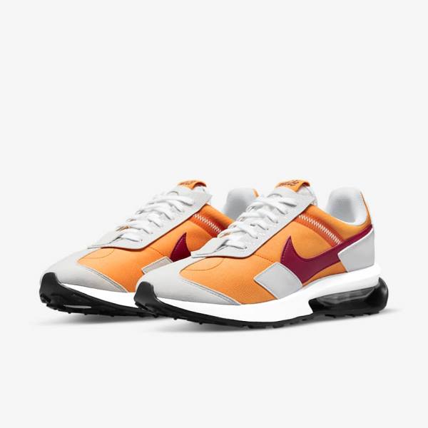 White / Burgundy Nike Air Max Pre-Day Men's Sneakers | NK260JAQ