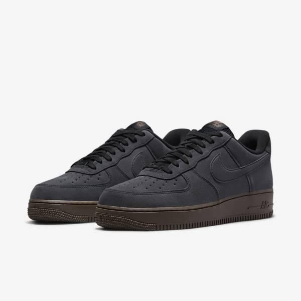 White / Dark Chocolate Nike Air Force 1 Men's Sneakers | NK357LKG