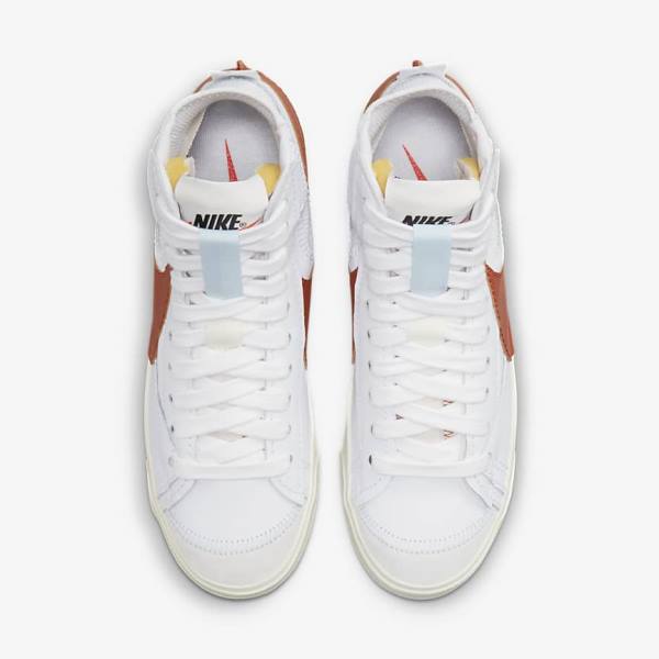 White / Dark Nike Blazer Mid 77 Jumbo Men's Sneakers | NK120QLI