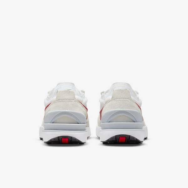 White / Green / Metal Silver / Red Nike Waffle One Men's Sneakers | NK783RMQ