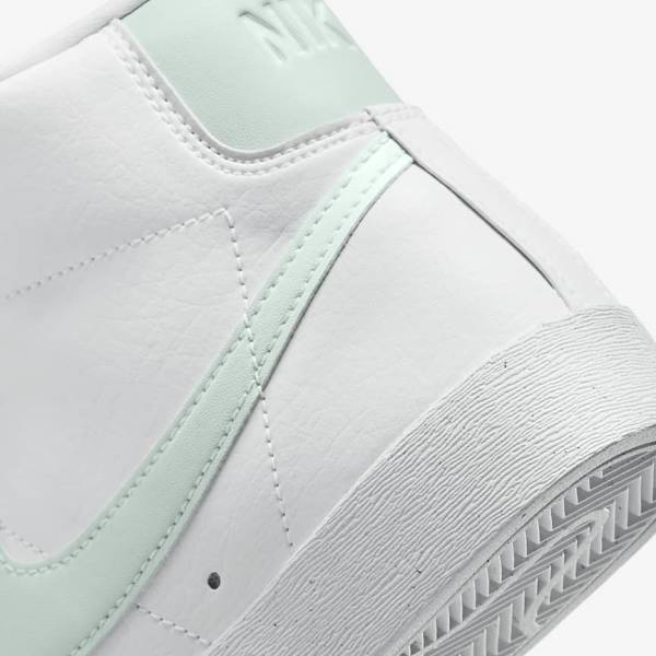 White / Green Nike Blazer Mid 77 Next Nature Women's Sneakers | NK432YVZ