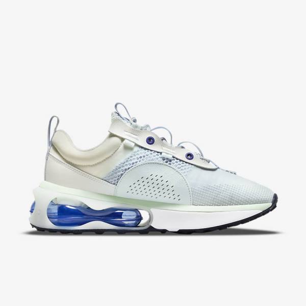 White / Green / Obsidian Nike Air Max 2021 Women's Sneakers | NK621DNG