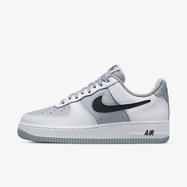 White / Grey / Black Nike Air Force 1 07 LV8 Men\'s Sneakers | NK968VDN