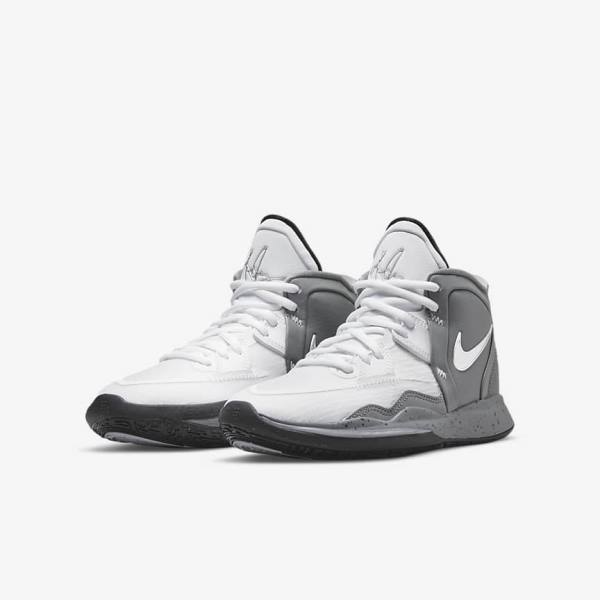 White / Grey / Black Nike Kyrie Infinity SE Older Kids' Basketball Shoes | NK046HLC