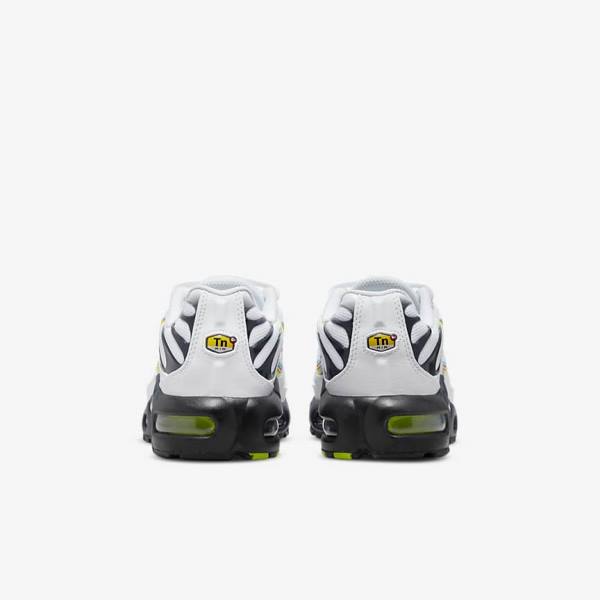 White / Grey / Blue Nike Air Max Plus Older Kids' Sneakers | NK735QMT