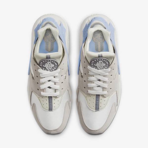 White / Grey Nike Air Huarache Women's Sneakers | NK803BYC