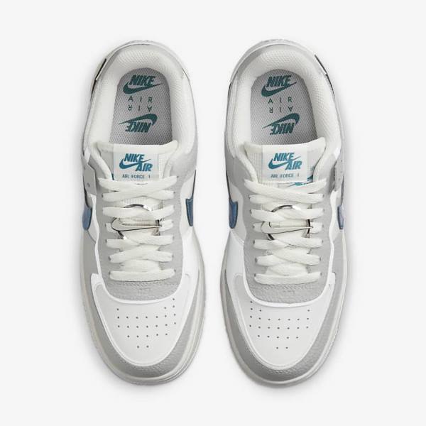 White / Grey / White Nike Air Force 1 Shadow Women's Sneakers | NK019WTU