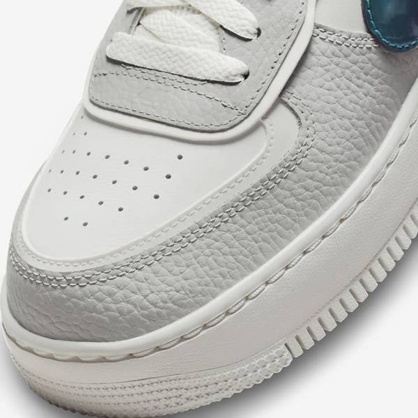 White / Grey / White Nike Air Force 1 Shadow Women's Sneakers | NK019WTU