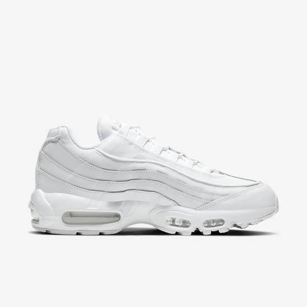 White / Grey / White Nike Air Max 95 Essential Men's Sneakers | NK903CLT