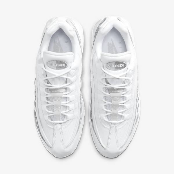 White / Grey / White Nike Air Max 95 Essential Men's Sneakers | NK903CLT