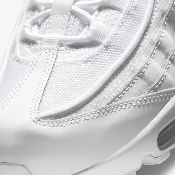 White / Grey / White Nike Air Max 95 Essential Men's Sneakers | NK903CLT