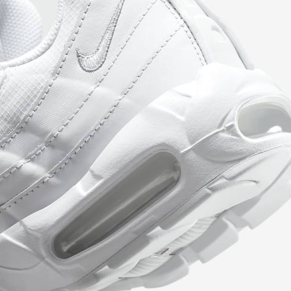 White / Grey / White Nike Air Max 95 Essential Men's Sneakers | NK903CLT