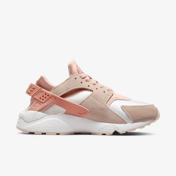 White / Khaki Grey / Light Nike Air Huarache Women's Sneakers | NK372YGM