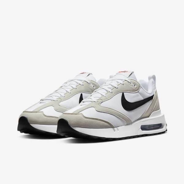 White / Light Beige / Black Nike Air Max Dawn Men's Sneakers | NK314MUK