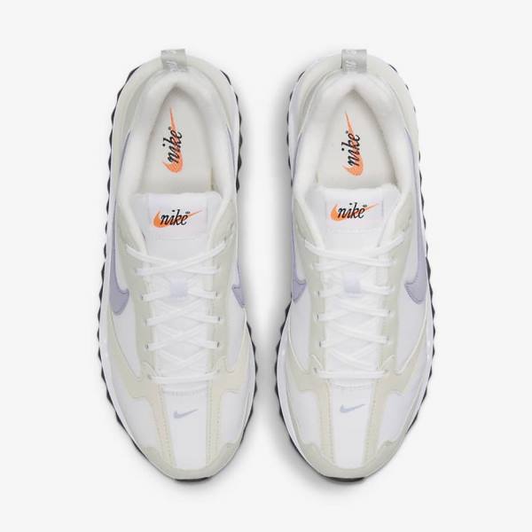 White / Light Beige / Black / Purple Nike Air Max Dawn Women's Sneakers | NK235LCT