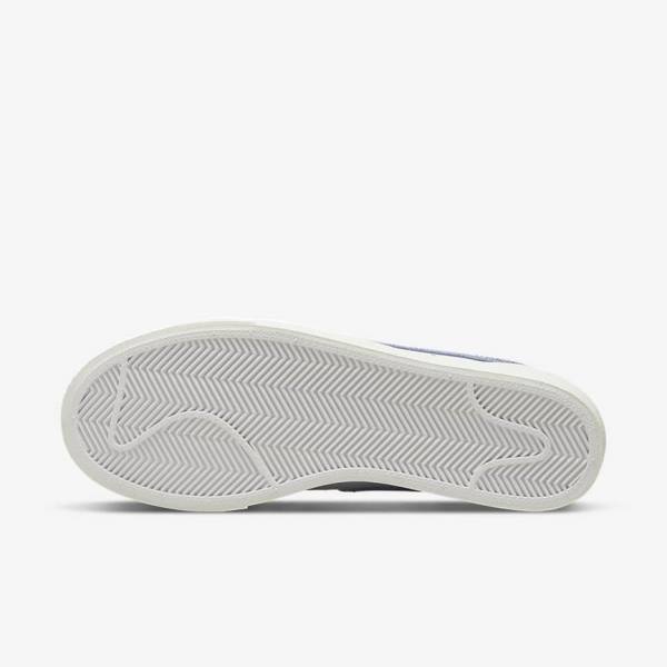 White / Light Blue Nike Blazer Low Platform Women's Sneakers | NK041JWU