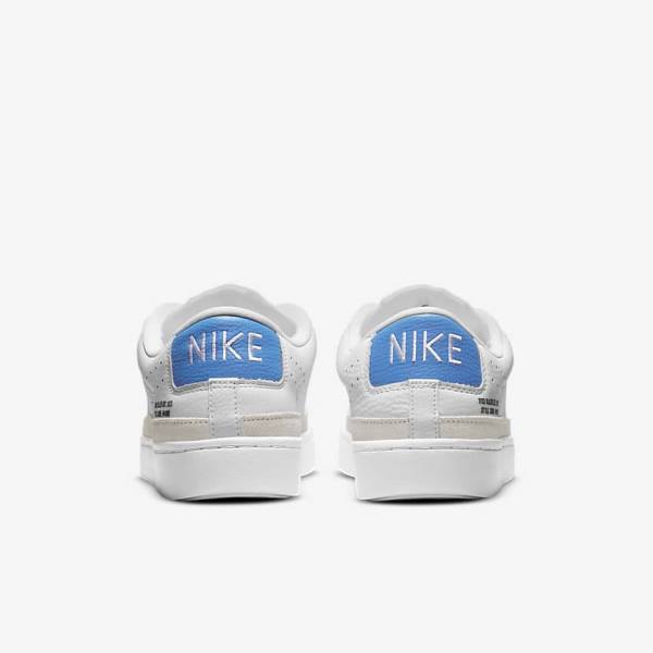 White / Light Blue / White Nike Blazer Low X Men's Sneakers | NK460RSQ