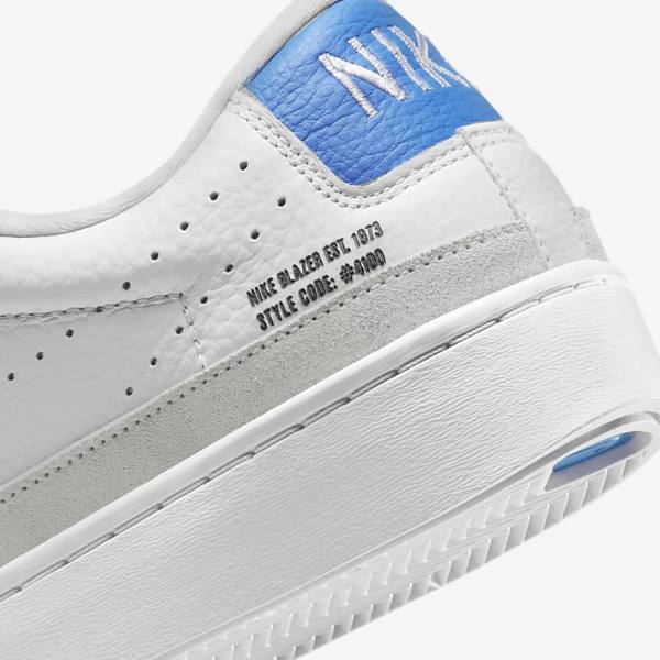 White / Light Blue / White Nike Blazer Low X Men's Sneakers | NK460RSQ