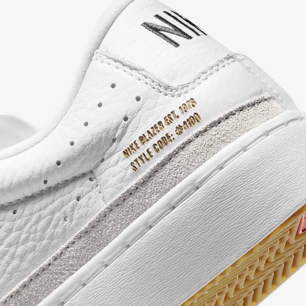 White / Light Brown / Black Nike Blazer Low X Men's Sneakers | NK527TMD