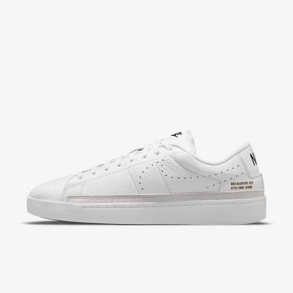 White / Light Brown / Black Nike Blazer Low X Men\'s Sneakers | NK527TMD