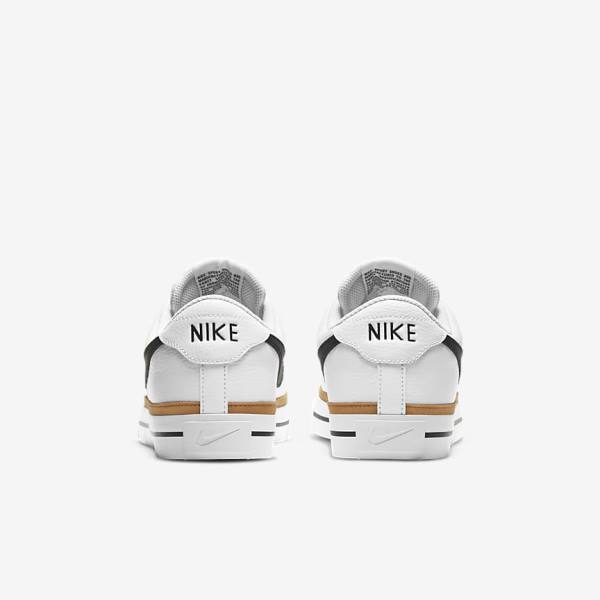 White / Light Brown / Black Nike NikeCourt Legacy Men's Sneakers | NK520ZJT