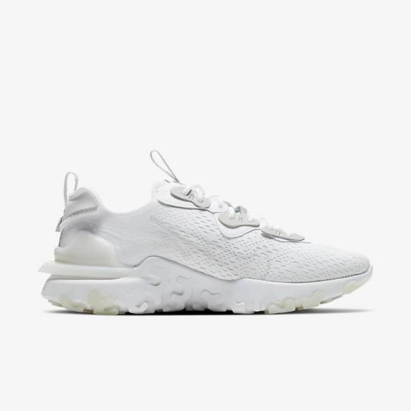 White / Light Grey / Light Grey Nike React Vision Men's Sneakers | NK607OXT