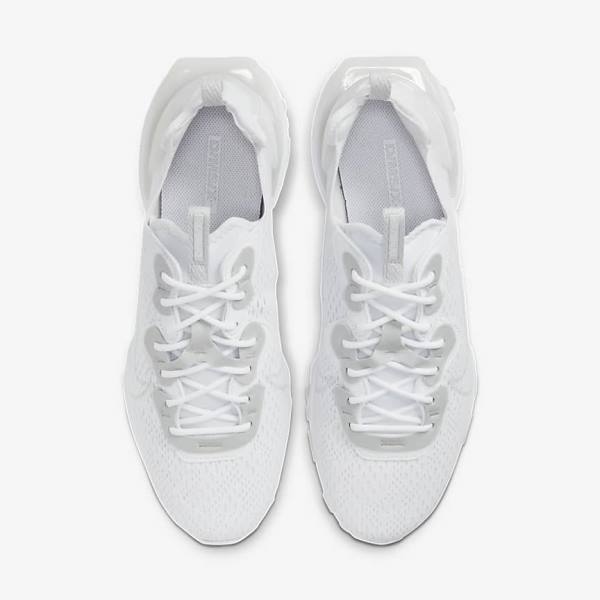 White / Light Grey / Light Grey Nike React Vision Men's Sneakers | NK607OXT