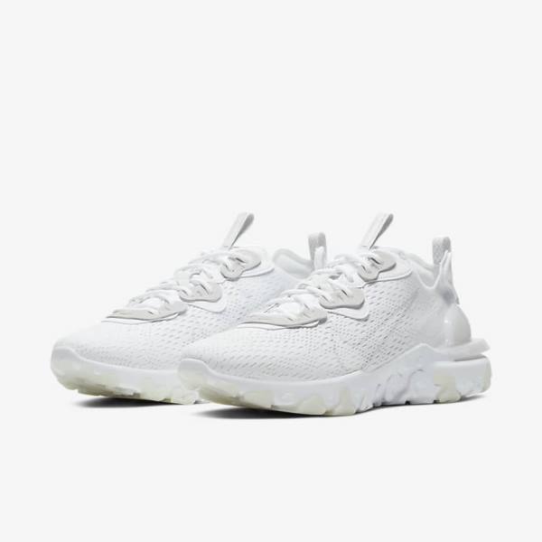 White / Light Grey / Light Grey Nike React Vision Men's Sneakers | NK607OXT