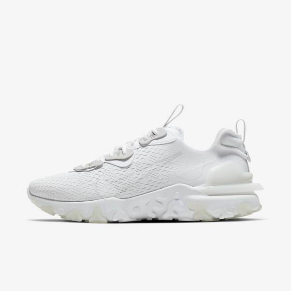 White / Light Grey / Light Grey Nike React Vision Men\'s Sneakers | NK607OXT