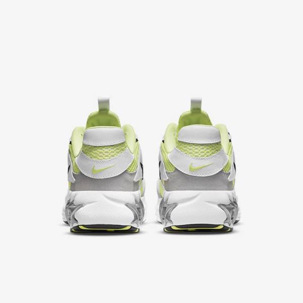 White / Light Lemon / Black / Metal Silver Nike Zoom Air Fire Women's Sneakers | NK964ZRY