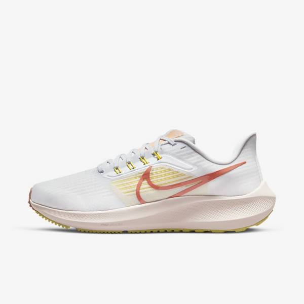 White / Light Nike Air Zoom Pegasus 39 Road Women\'s Running Shoes | NK156IYX