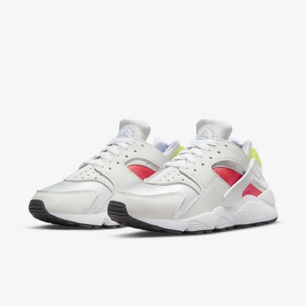 White / Light Red / Black Nike Air Huarache Women's Sneakers | NK102XIN