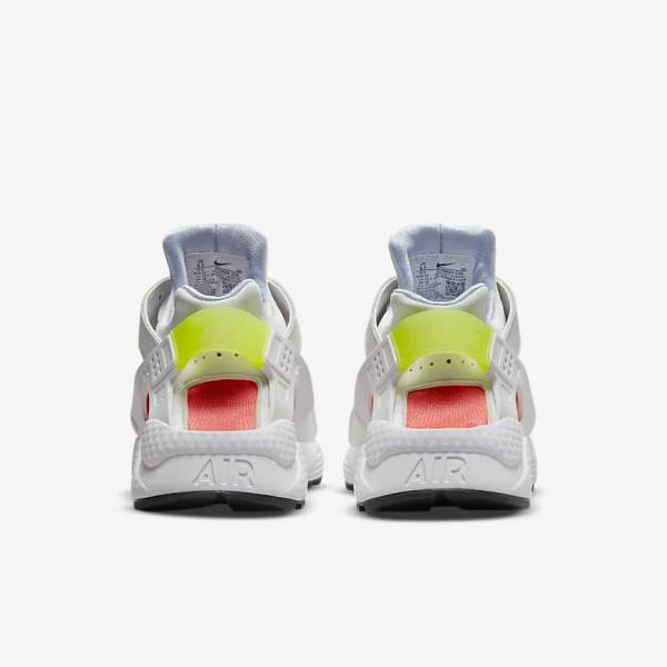 White / Light Red / Black Nike Air Huarache Women's Sneakers | NK102XIN