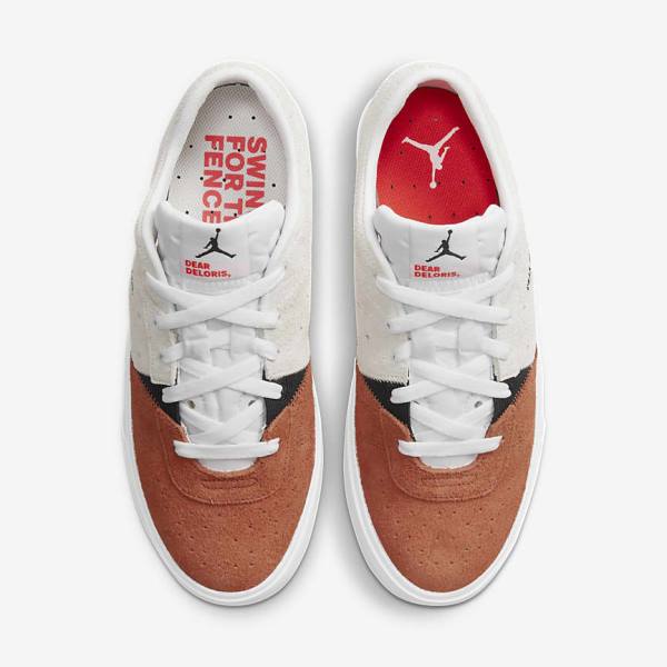 White / Light Red / Black Nike Jordan Series .02 Dear Deloris Men's Sneakers | NK295ISP