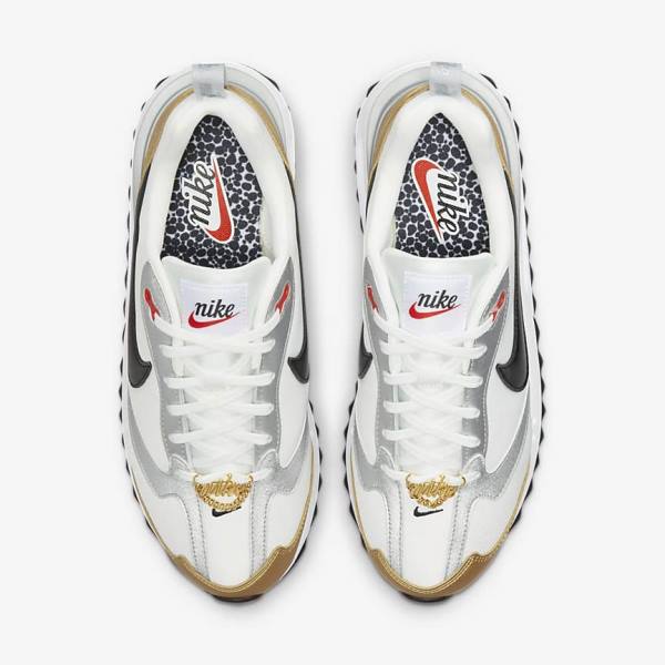 White / Metal Gold / Silver / Black Nike Air Max Dawn SE Women's Sneakers | NK654NOF