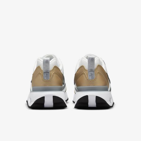 White / Metal Gold / Silver / Black Nike Air Max Dawn SE Women's Sneakers | NK654NOF