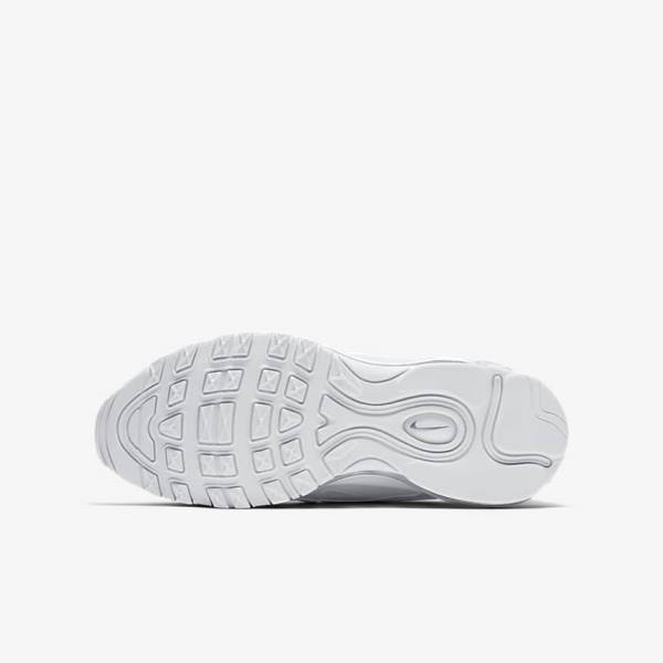 White / Metal Silver / White Nike Air Max 97 Older Kids' Sneakers | NK024VMC