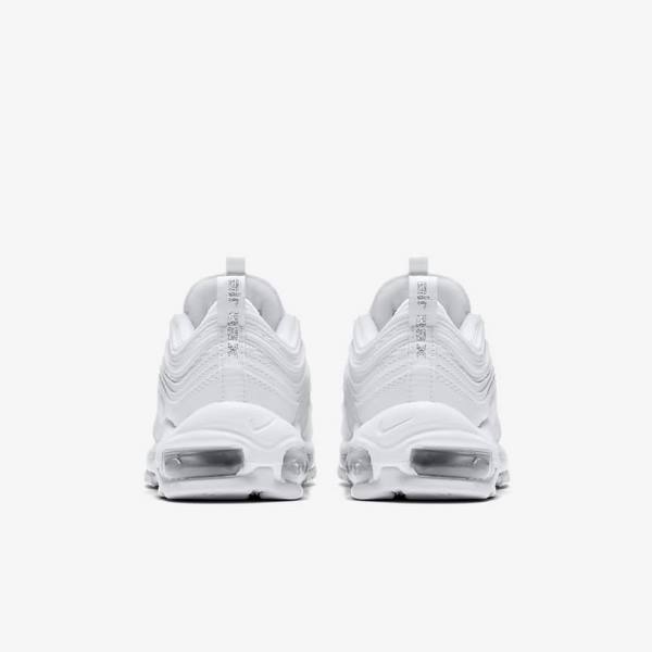 White / Metal Silver / White Nike Air Max 97 Older Kids' Sneakers | NK024VMC