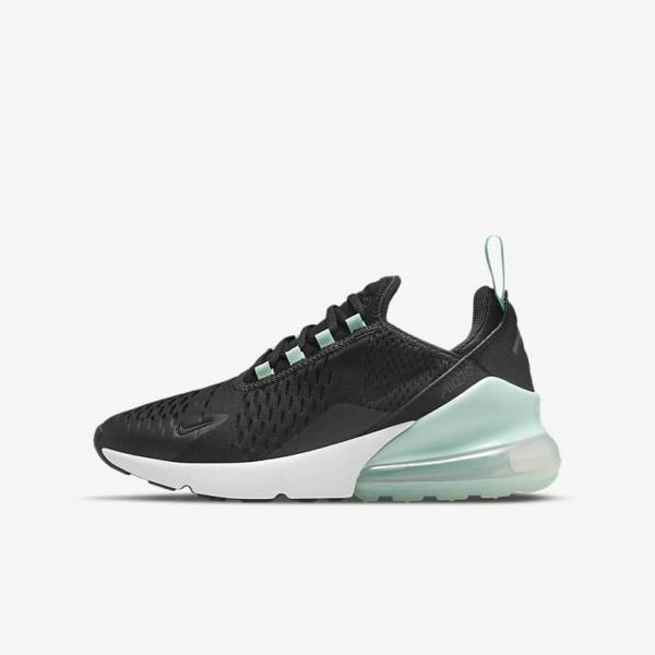 White / Mint / Black Nike Air Max 270 Older Kids\' Sneakers | NK927ZAE