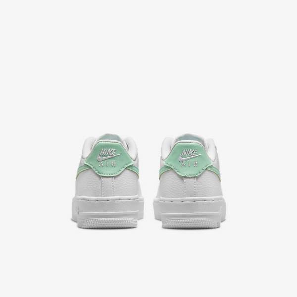 White / Mint Nike Air Force 1 Older Kids' Sneakers | NK635DSP