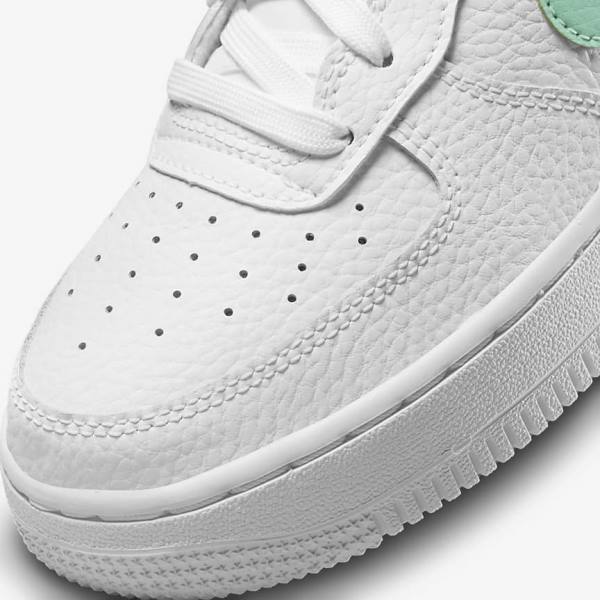 White / Mint Nike Air Force 1 Older Kids' Sneakers | NK635DSP