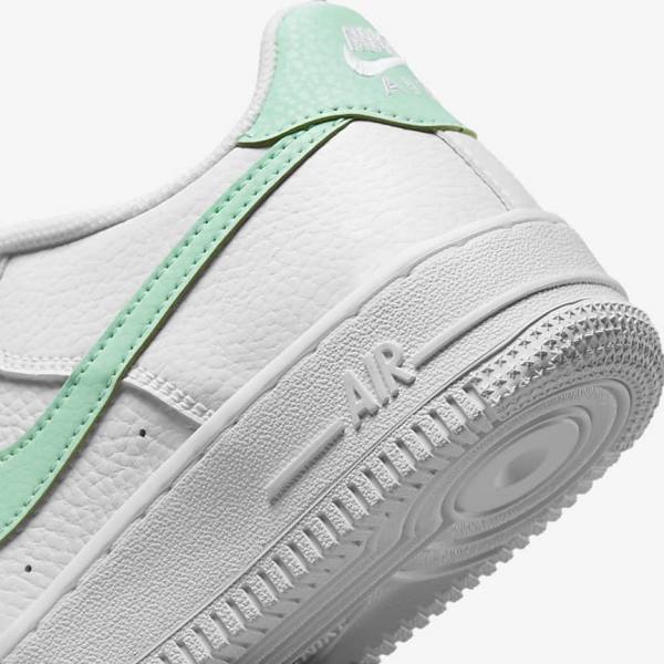 White / Mint Nike Air Force 1 Older Kids' Sneakers | NK635DSP