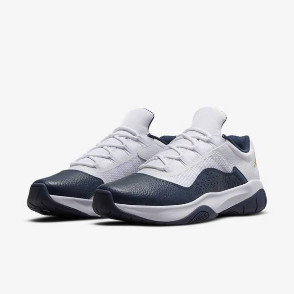 White / Navy Nike Air Jordan 11 CMFT Low Men's Jordan Shoes | NK352DMC