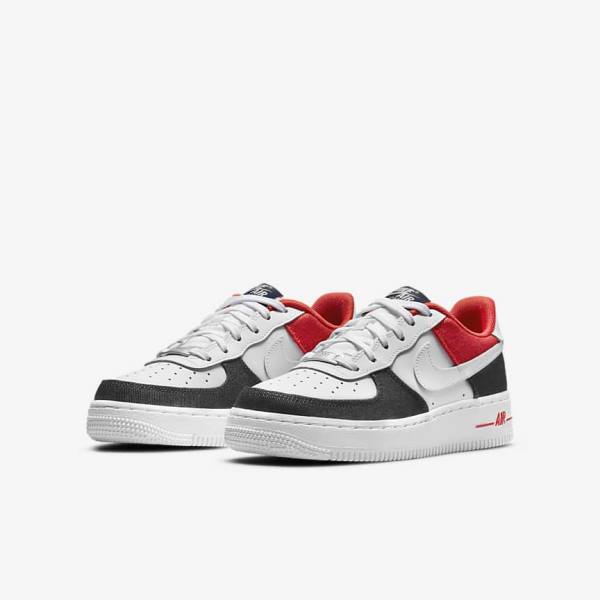 White / Navy / Red / White Nike Air Force 1 LV8 Older Kids' Sneakers | NK581UTN