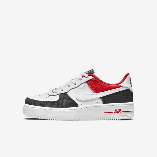 White / Navy / Red / White Nike Air Force 1 LV8 Older Kids\' Sneakers | NK581UTN