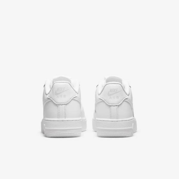 White Nike Air Force 1 Older Kids' Sneakers | NK297GJS