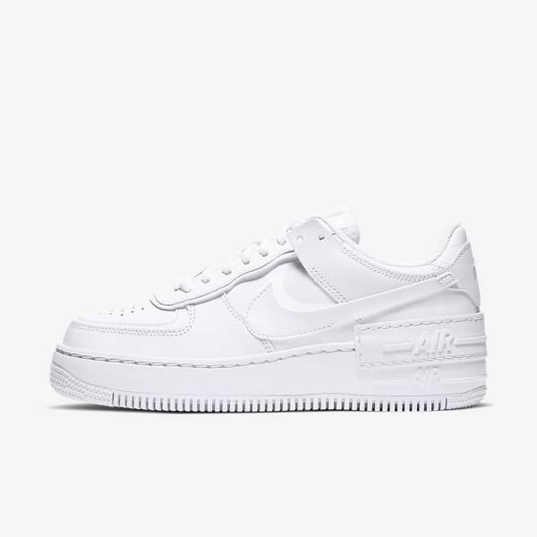 White Nike Air Force 1 Shadow Women\'s Sneakers | NK106CPB