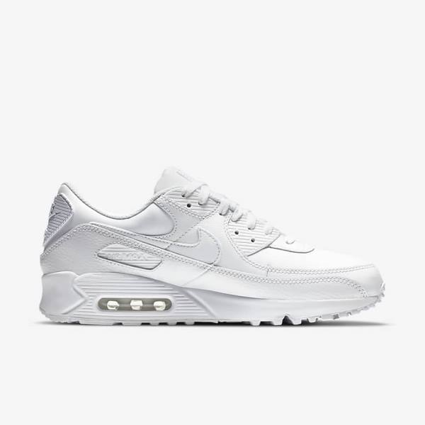 White Nike Air Max 90 LTR Men's Sneakers | NK891RJK