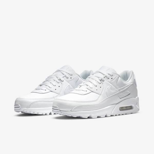 White Nike Air Max 90 LTR Men's Sneakers | NK891RJK