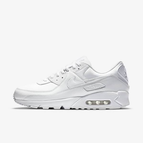 White Nike Air Max 90 LTR Men\'s Sneakers | NK891RJK